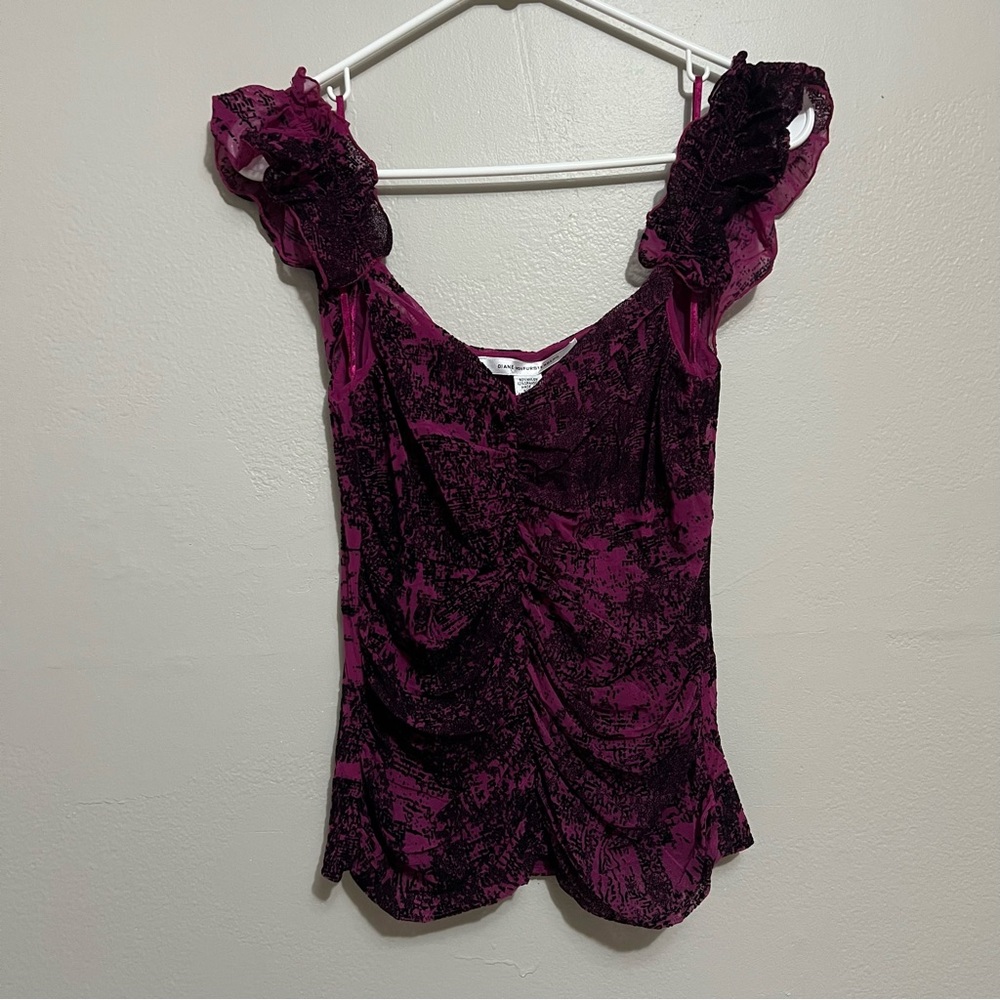 Diane Von Furstenberg Purple Blouse